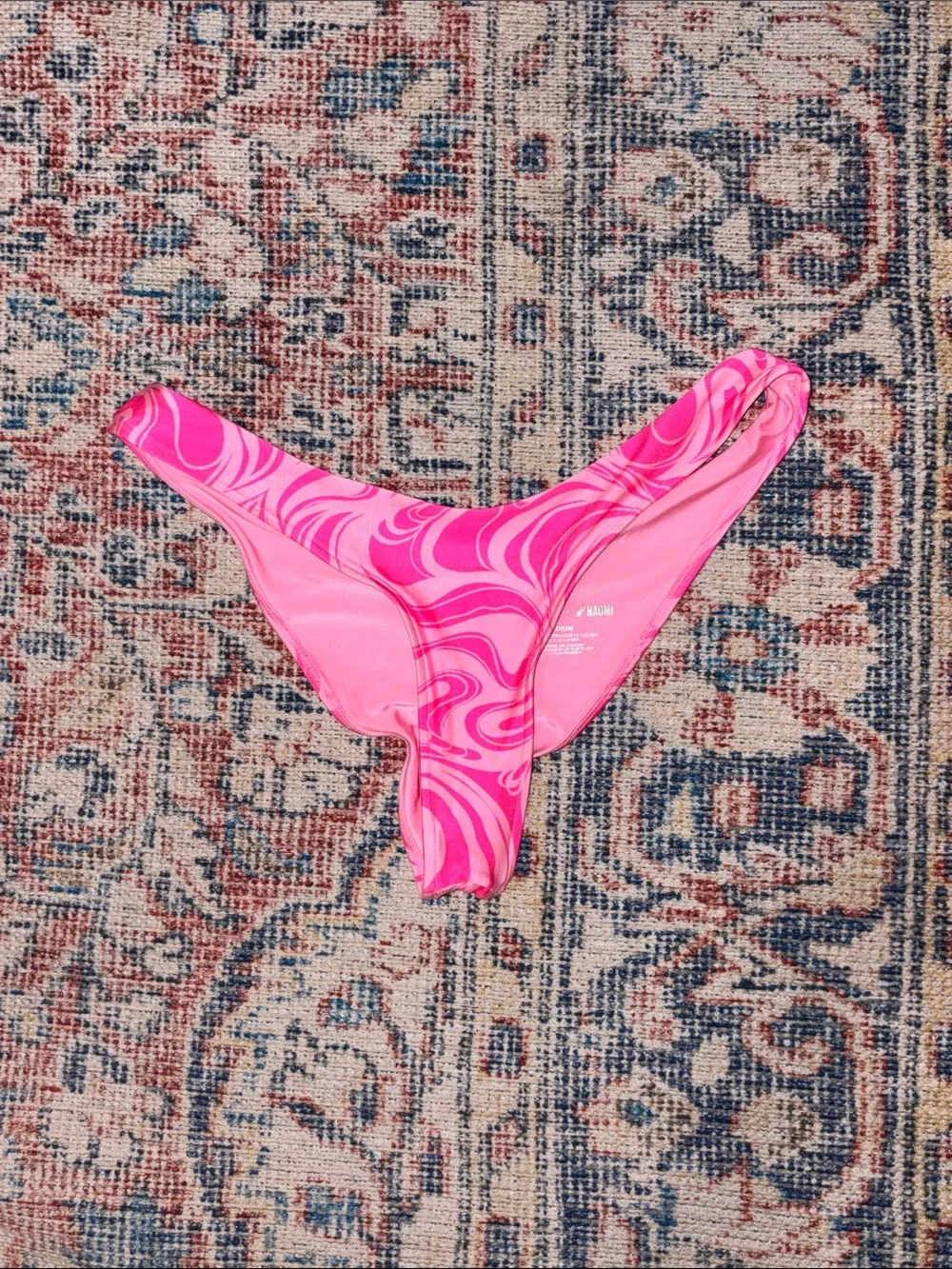 Frankies Bikinis x Naomi Osaka Katerina Marble Print Bikini Bottoms SZ M EUC